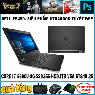 Dell E5450 Core i5 5500U i7 5500U, vga rời gt840 2g, laptop cũ chơi game cơ bản đồ họa