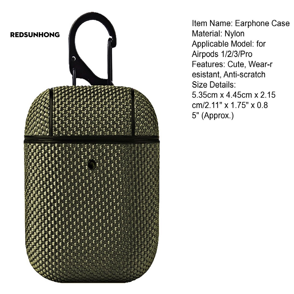 Vỏ Bảo Vệ Hộp Sạc Tai Nghe Không Dây Bện Nylon Chống Nước