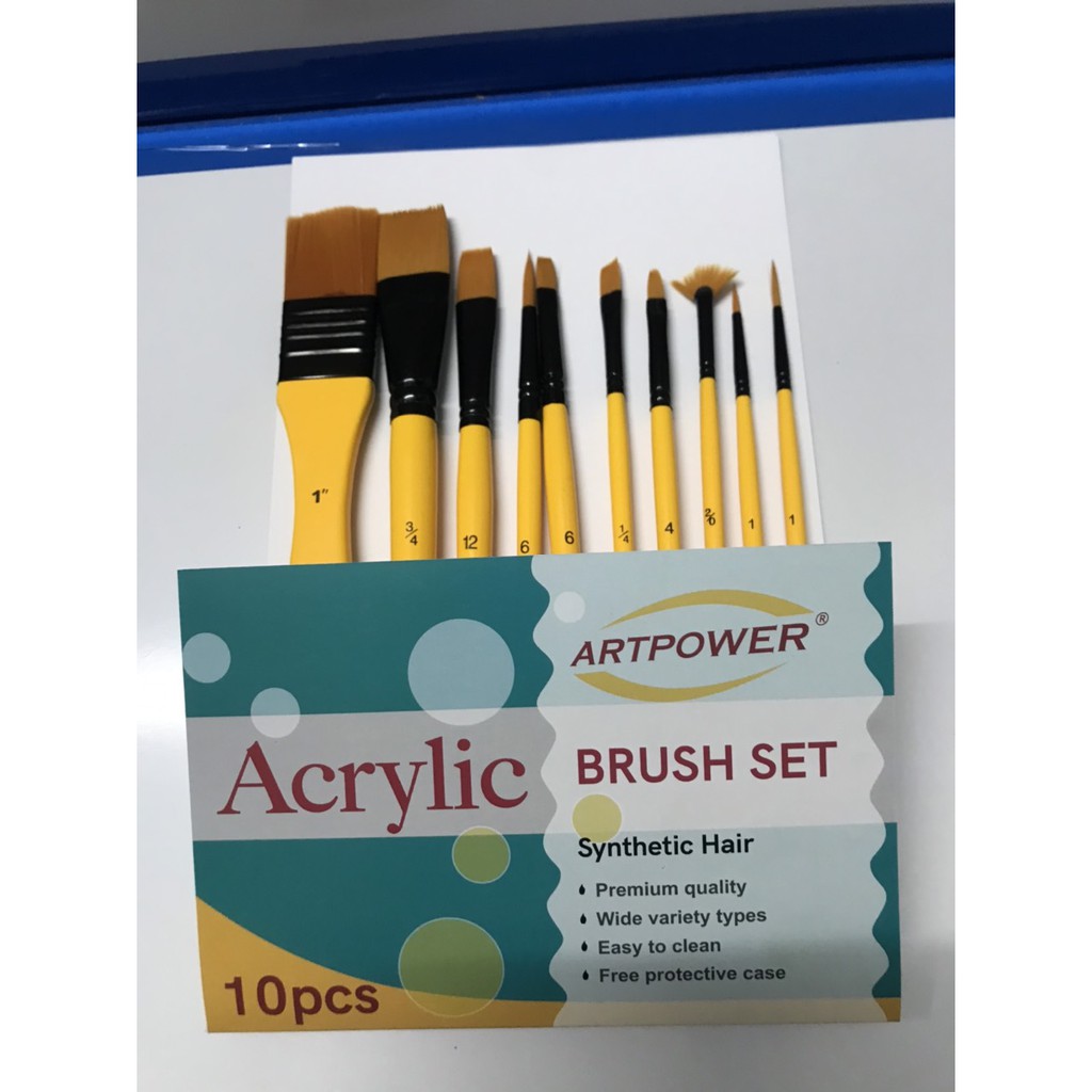 BỘ CỌ VẼ MÀU ACRYLIC SET 10 CÂY (ZYY-10PC)