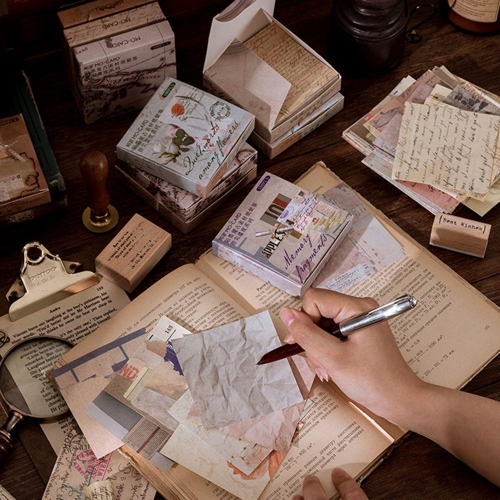 Set 100 Giấy Ghi Chú Tự Dính Phong Cách Vintage