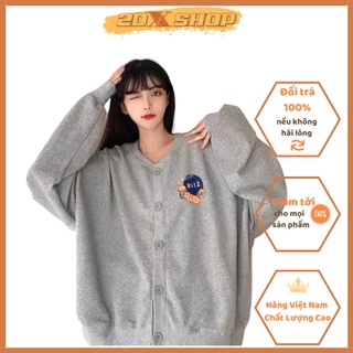 [ Có Ảnh Thật ] Áo Khoác Nỉ Ngoại Cardigan In Chữ Riiz Hot Trend