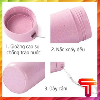 Binh đựng nước lúa mạch 400ml có dây cầm