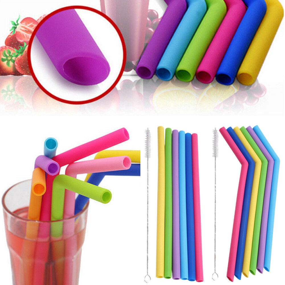 6/8 ống hút thân thiện với môi trường tốt cho sức khỏe kèm cọ rửa cao cấp