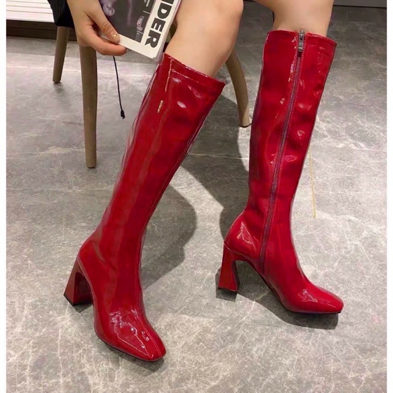 Boot đùi cao cấp da bóng mềm sang chảnh