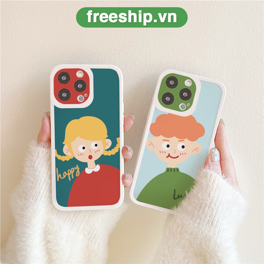 Ốp lưng iphone Happy Crush bóng cạnh vuông 6/6plus/6s/6splus/7/7plus/8/8plus/x/xr/xs/11/12/13/pro/max/plus/promax G10