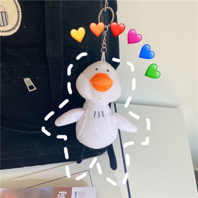 Móc Khoá Trang trí Ulzzang Chú Vịt Nhồi Bông Đáng Yêu Ngộ Nghĩnh