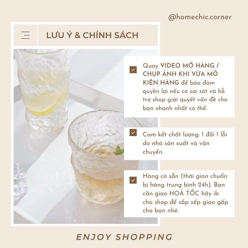 Ly thuỷ tính cốc nước vân đá nhám cốc uống cà phê | HOME CHIC CORNER