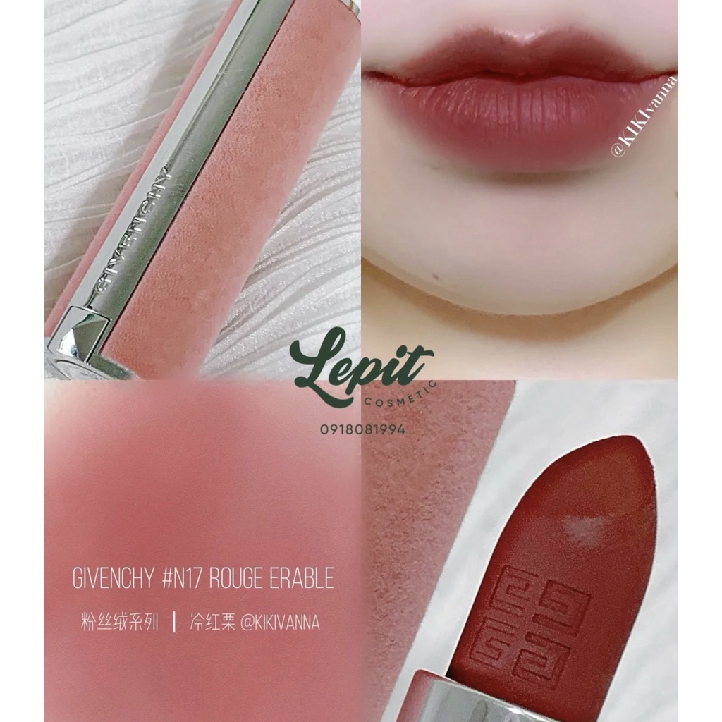 Son Givenchy Le Rouge Sheer Velvet vỏ hồng