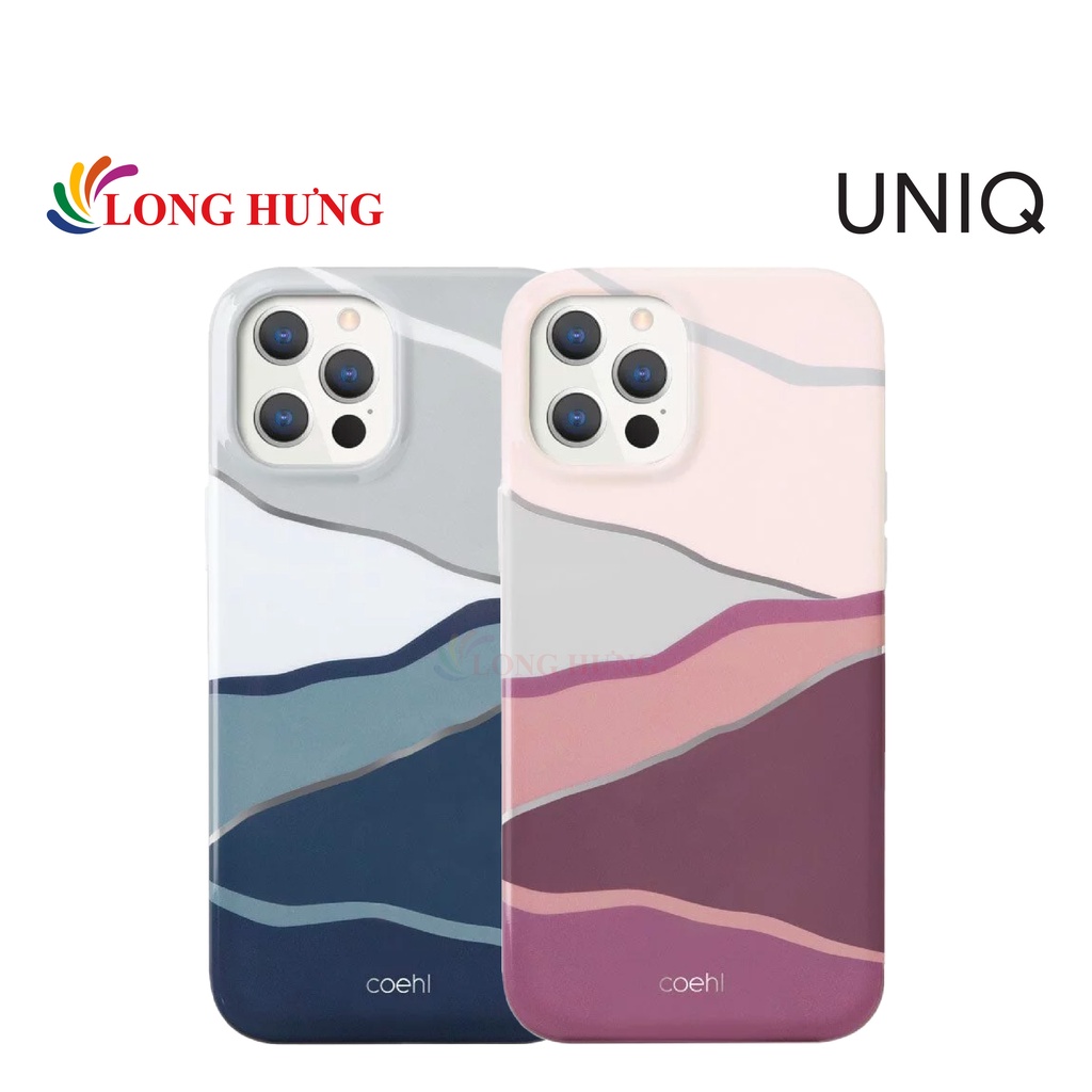 Ốp lưng nhựa cứng giả kính Uniq Coehl Ciel iPhone 12 Series - Hàng chính hãng - Thiết kế sang trọng, Chất liệu cao cấp
