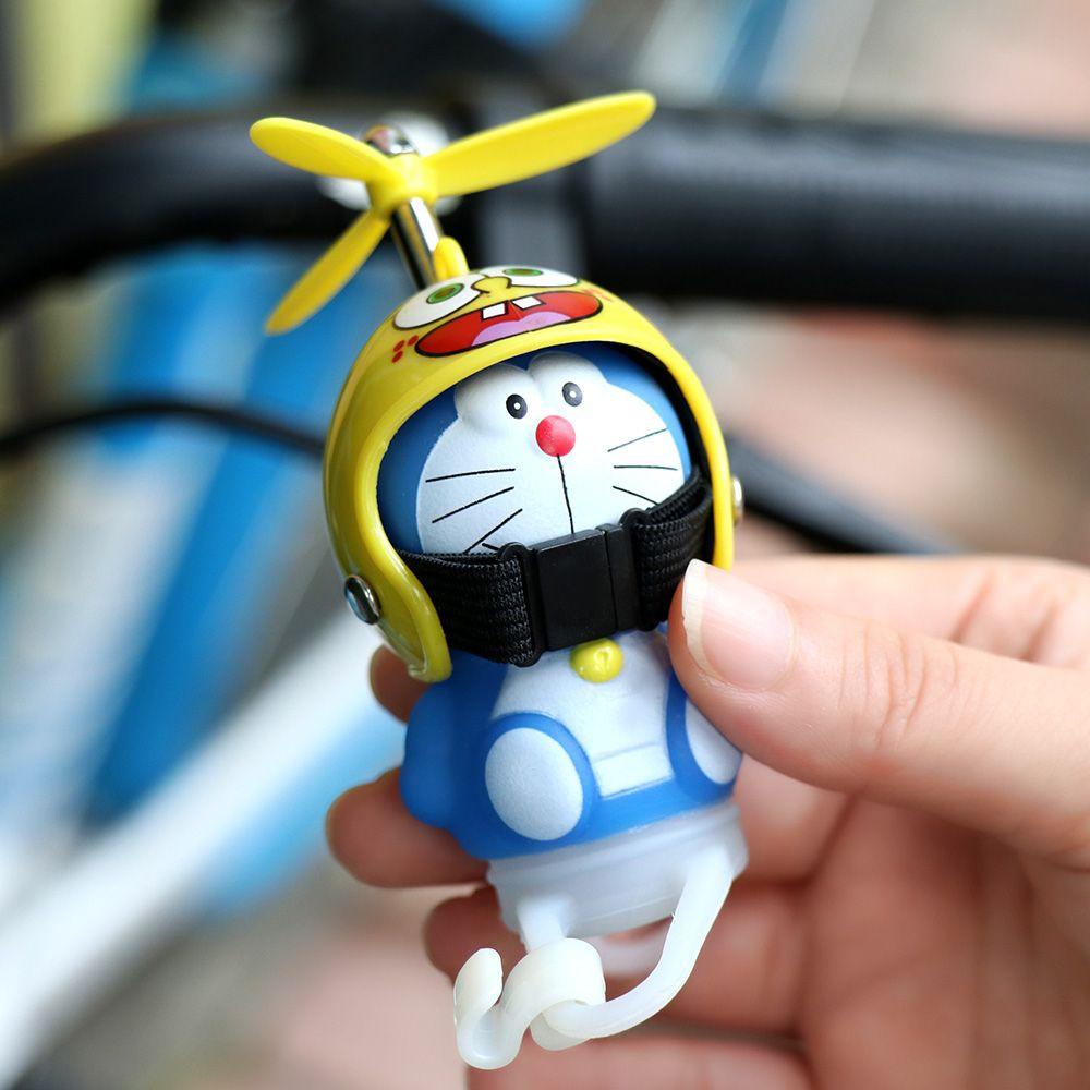 Phụ Kiện Đèn Gắn Mũ Bảo Hiểm Hình Doraemon Bằng Tre Chuyên Dùng Cho Xe Máy