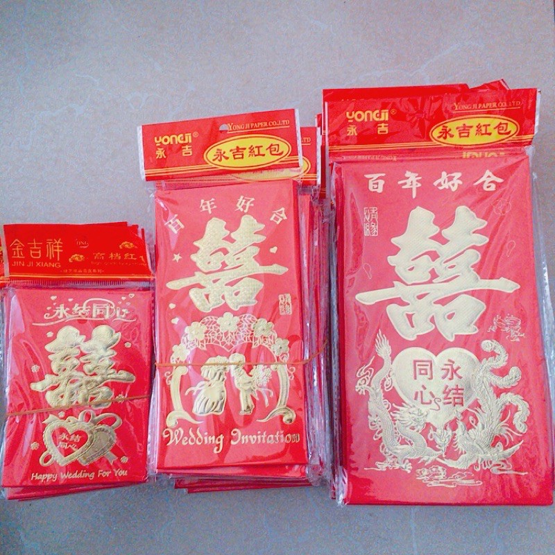 ❤️Sét gồm 6 bao lì xì chữ hỉ