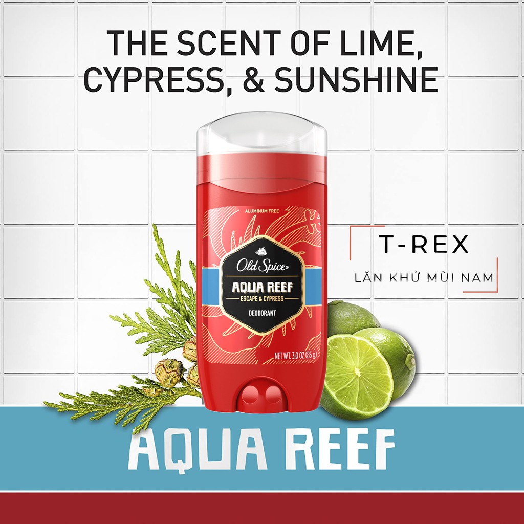 [HÀNG AUTH] Lăn Sáp Khử Mùi Old Spice Aqua Reef Red Collection 85g