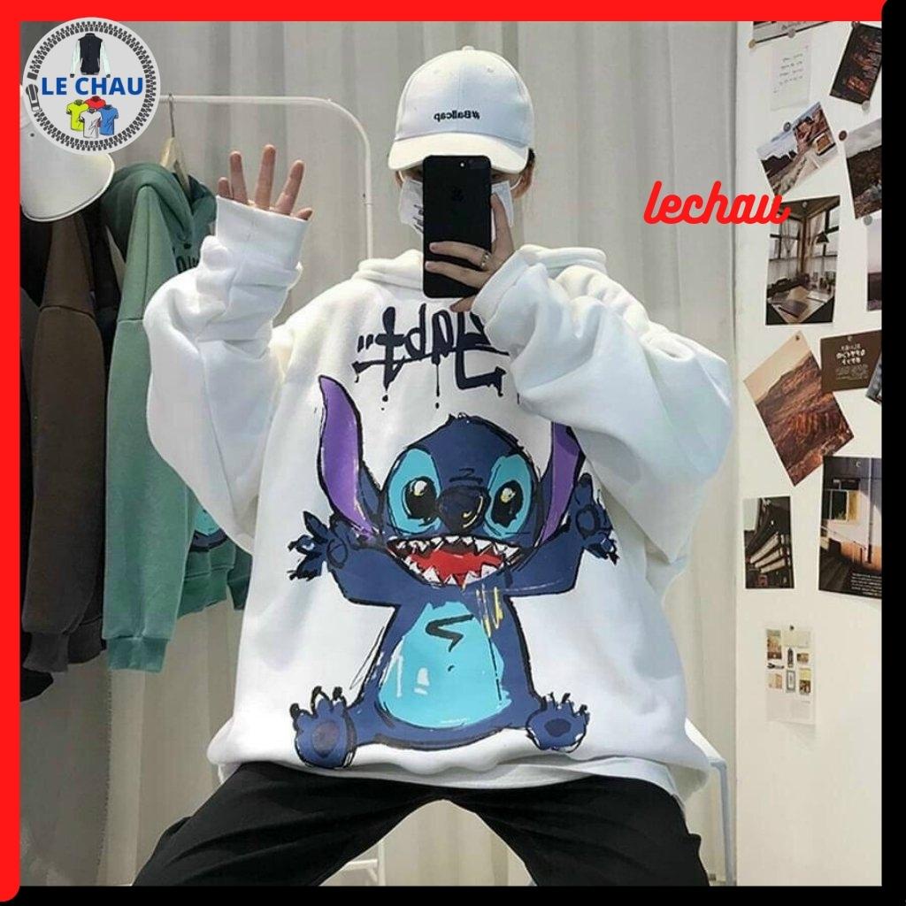 Áo hoodie nỉ bông unisex form rộng phong cách street style nam nữ hottrend Hàn Quốc AKN18 LECHAU rẻ đẹp thời trang