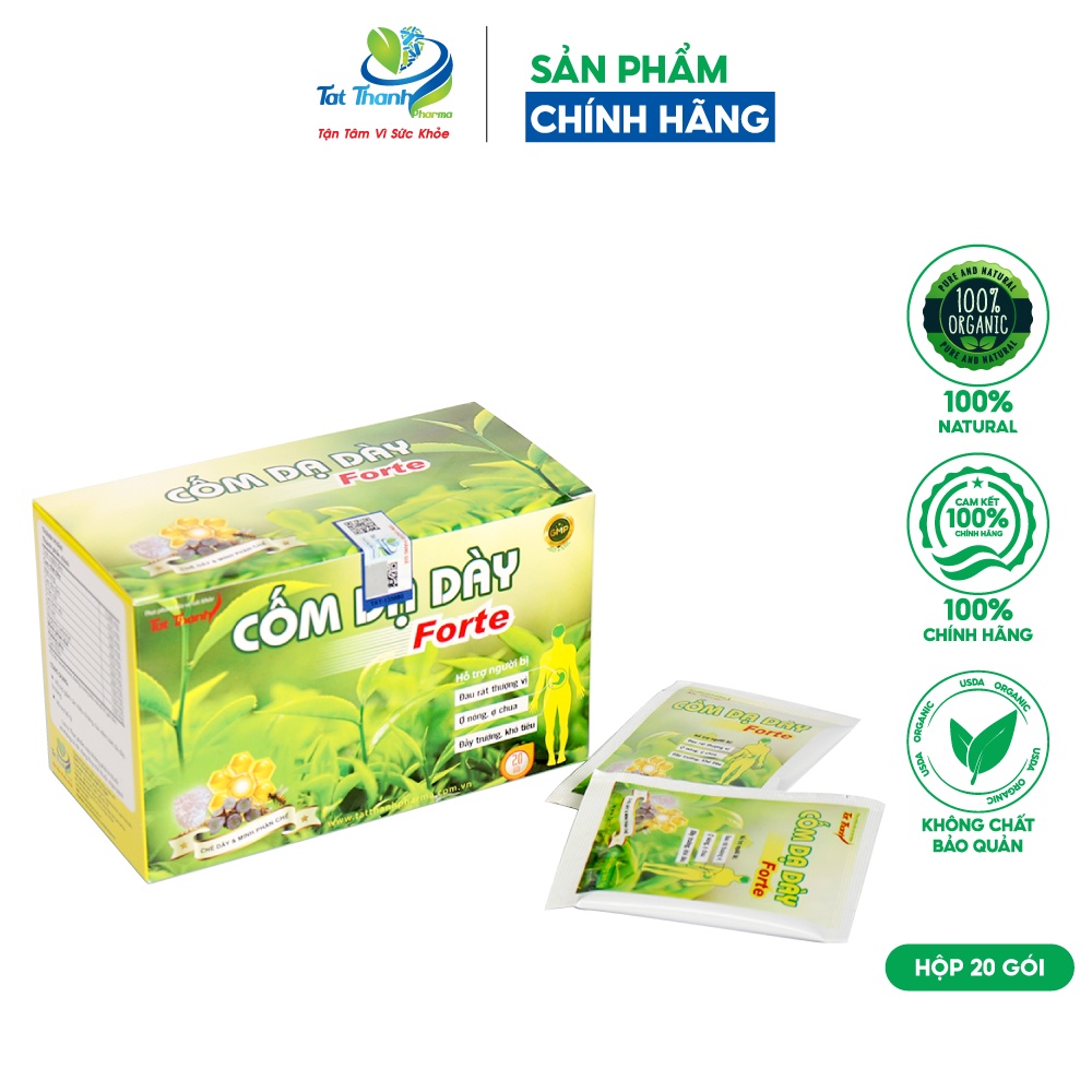 Cốm dạ dày Forte Tất Thành Pharma hỗ trợ giảm đau dạ dày 1 hộp 20 gói