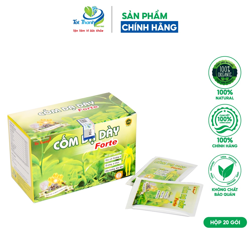 Cốm dạ dày Forte Tất Thành Pharma hỗ trợ giảm đau dạ dày 1 hộp 20 gói