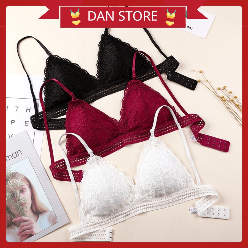 Áo Lót Nữ - Áo Lót Ren không gọng thiết kế họa tiết tôn vòng 1 gợi cảm mẫu 9088