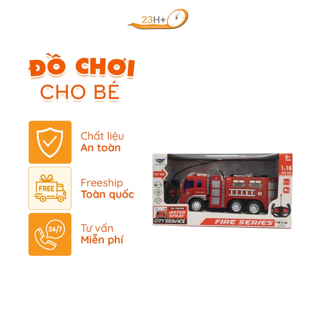Đồ Chơi Xe Cứu Hỏa Có Điều Khiển Màu Đỏ Cho Bé