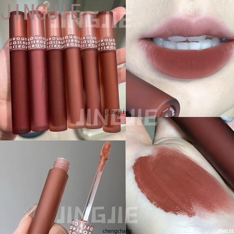 Son Kem Lì Ouaoi Dưỡng Ẩm Chống Dính Không Phai Màu Thiết Kế Kiểu Lông Vũ Độc Đáo