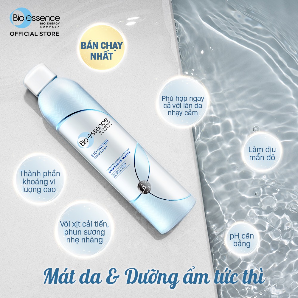 Combo Xịt khoáng dưỡng ẩm Bio-Water Bio-Essence Water Energizing Water (Xịt khoáng 300ml + Xịt khoáng 100ml) | BigBuy360 - bigbuy360.vn