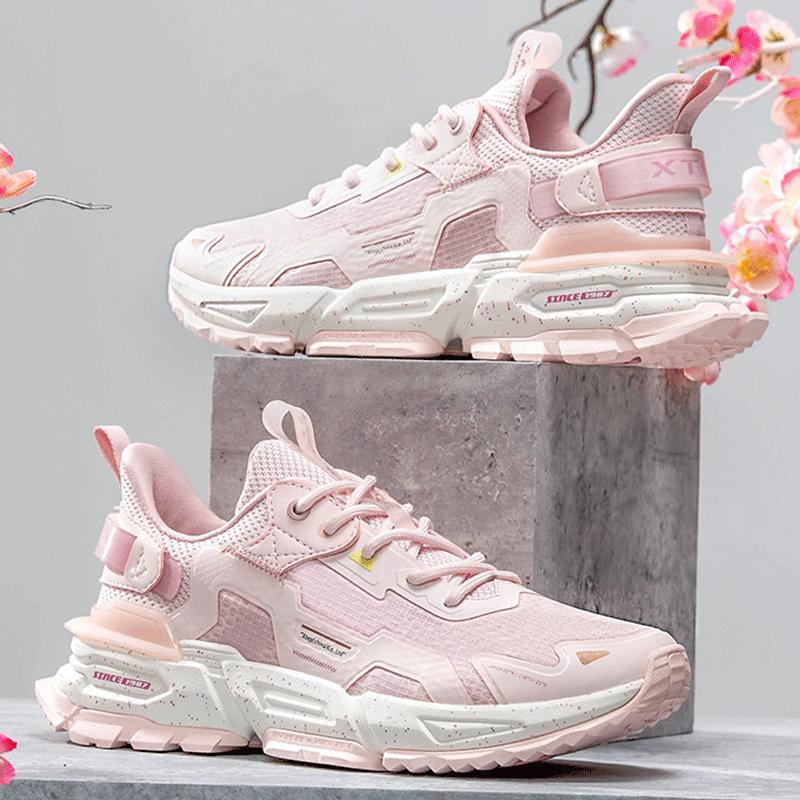 Giày Chạy Bộ Phối Lưới Thoáng Khí Chống Mài Mòn Phong Cách Retro Cho Nữ