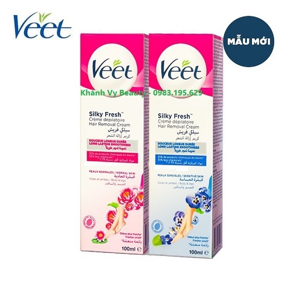 Kem Tẩy Lông Veet Silky Fresh Hair Removal Cream Skin 100ml