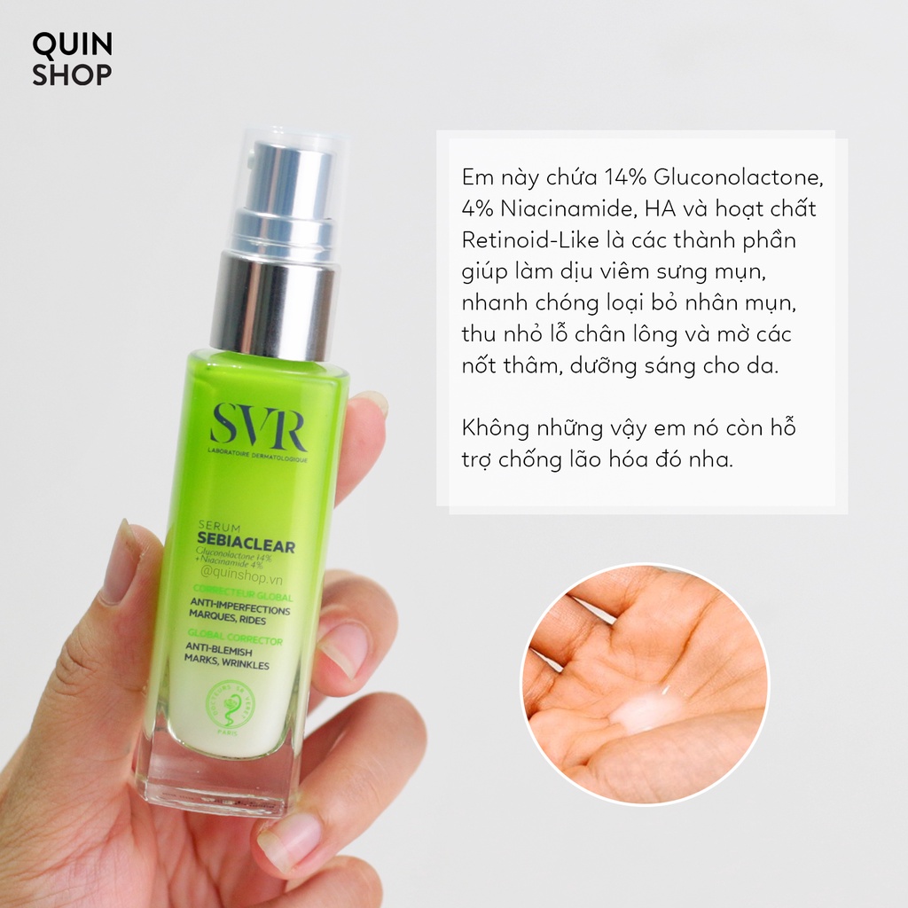 Tinh Chất Giảm Mụn, Mờ Thâm SVR Sebiaclear Serum - Thutrang Paris