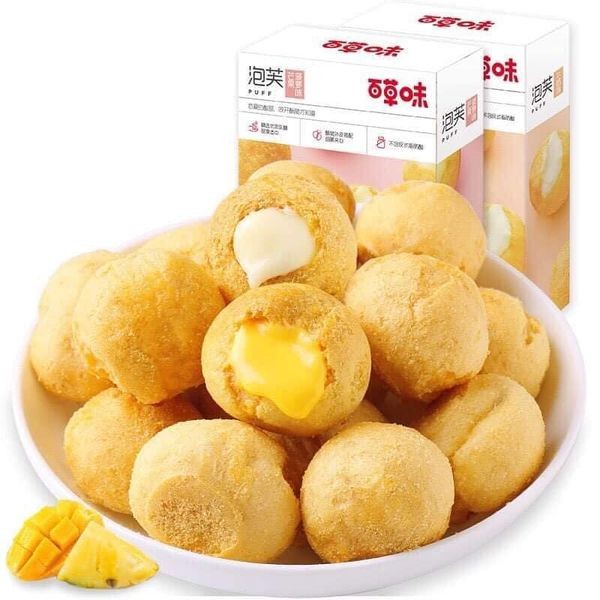 BÁNH SU KEM CHIÊN NHÂN TRỨNG SỮA MẪU MỚI - HỘP 60GRAM