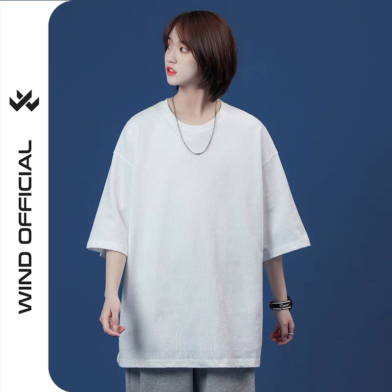 Áo thun tay lỡ unisex form rộng phông Basic nam nữ phong cách ulzzang Wind | BigBuy360 - bigbuy360.vn