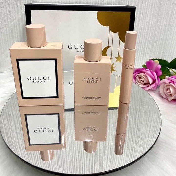 Set nước hoa Gucci Bloom EDP ( Nước hoa 100ml - Lotion 100ml - Nước hoa lăn 7,4ml ) | BigBuy360 - bigbuy360.vn