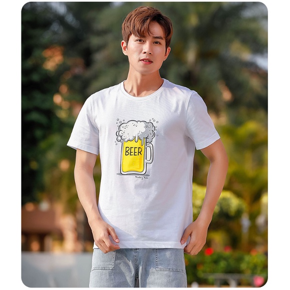 Áo gia đình Familylove - Mẫu Đồng phục gia đình Ly Beer Coffee Sinh Tốt Mới cực dễ thương chất liệu cotton 100% co giãn