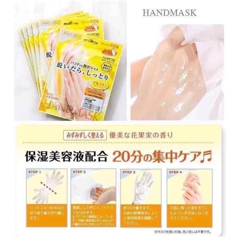 Mặt nạ ủ tay Handmask Beauty Nhật Bản - Mặt nạ tay Nhât Bản cho da tay mềm mại, mịn màng, dưỡng trắng