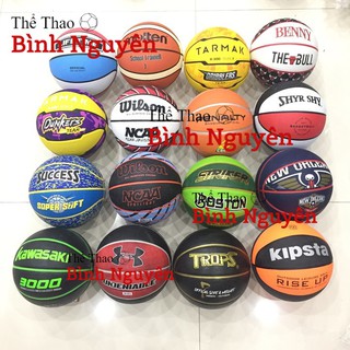 Bóng rổ số 7 cao su mẫu mã đa dạng (Tặng kim bơm, túi lưới) cho học sinh nam THPT chơi sân outdoor ngoài trời