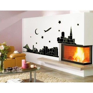 Decal trang trí Thành Phố Trăng Sao - Dạ Quang