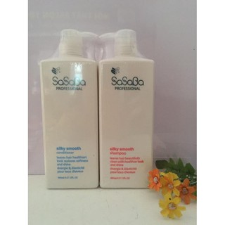 CẶP DẦU GỘI XẢ HOÀN HÌNH SASABA SIÊU MƯỢT TÓC CAO CẤP CHÍNH HÃNG VUÔNG 800ML