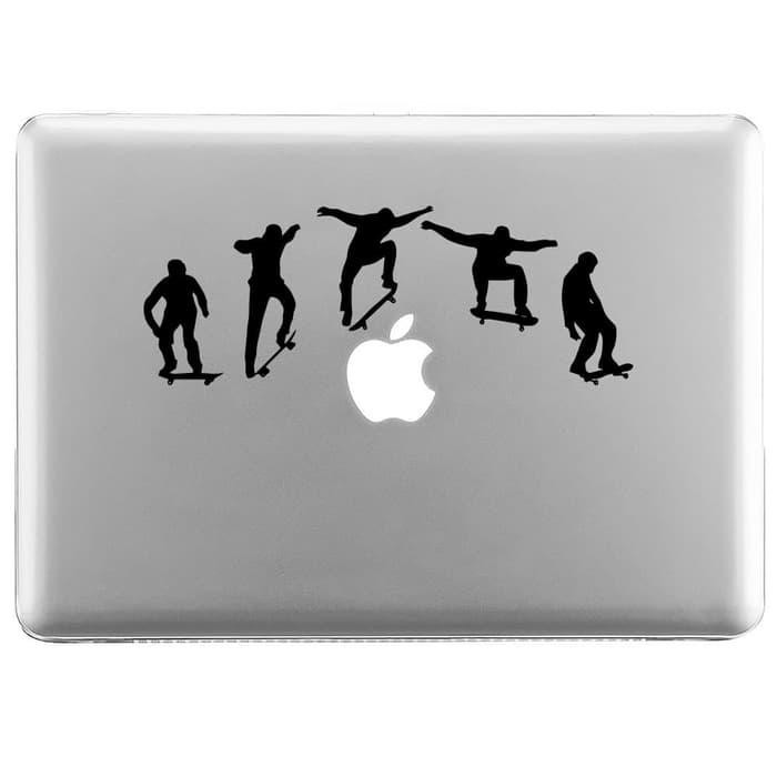 Miếng Dán Logo Apple Bằng Vinyl Màu Đen Trang Trí Ván Trượt / Laptop