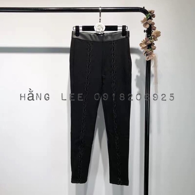 Quần tregging cạp da zara