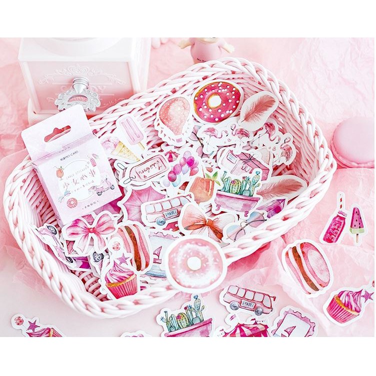 Hộp 46 Miếng Dán Sticker Trang Trí Con Đường Đi Đến Trái Tim Nàng