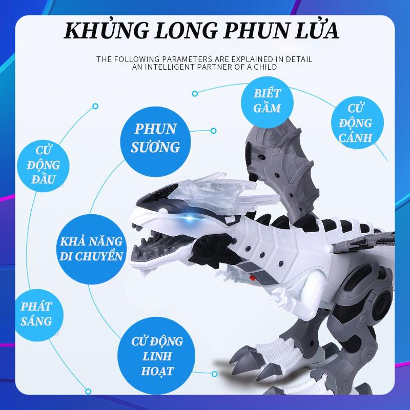 Đồ Chơi Khủng Long Đồ Chơi Phun Lửa Có Âm Thanh - Ánh Sáng Siêu Đẹp Tặng Kèm Pin