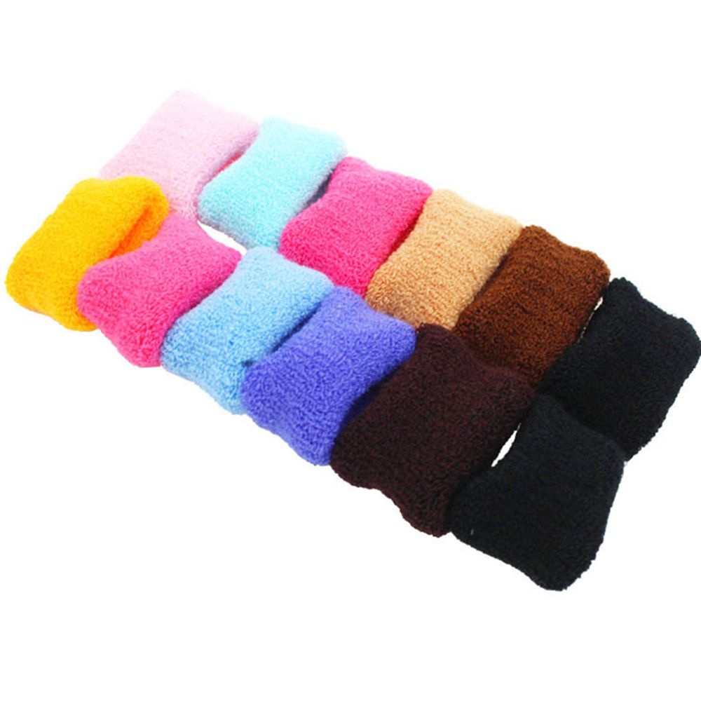 Set 12 Dây Thun Cột Tóc Cotton Bản Rộng Dày Màu Kẹo Thời Trang Cho Nữ