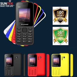 Điện thoại di động phổ thông SUNTEK M-Power M22 - 2 sim 2 sóng - Bảo hành chính hãng 12 tháng