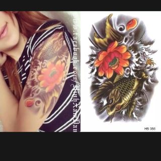 Tatoo cá chép và hoa sen
