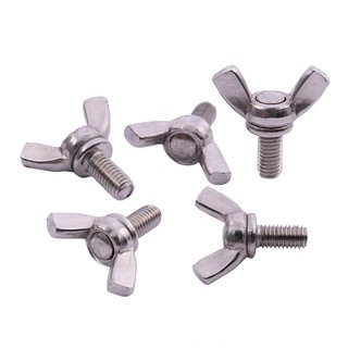 M5 Thread 304 Stainless Steel Thumb Wing Hand Bolt Screws 5pcs
