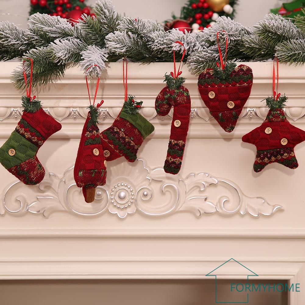 Ready Stock&Christmas Tree Crutches Door Plate Hanging Drop Ornaments  Decoration