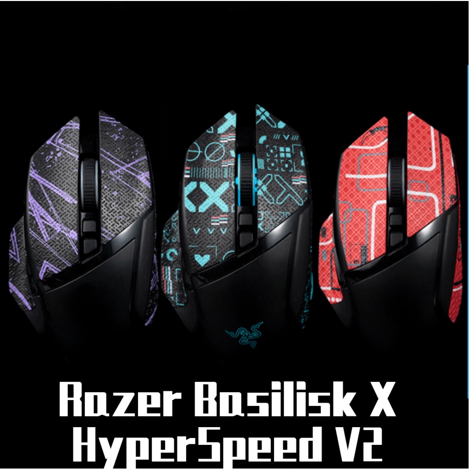 For Razer Basilisk X HyperSpeed V2 Mouse Anti-Slip Sticker Sweat Absorbing Protective Film