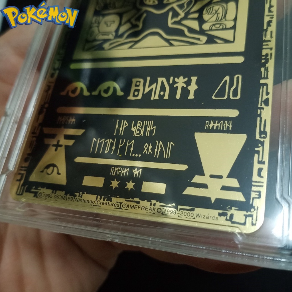 Thẻ Pokemon kim loại cổ đại Rayquaza rồng trúc truyền thuyết hợp kim mạ vàng 1459 d9 2