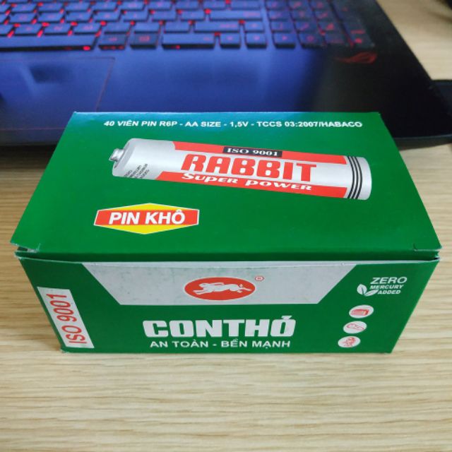 1 Vỉ- 4 Viên Pin Tiểu Lớn AA Rabit