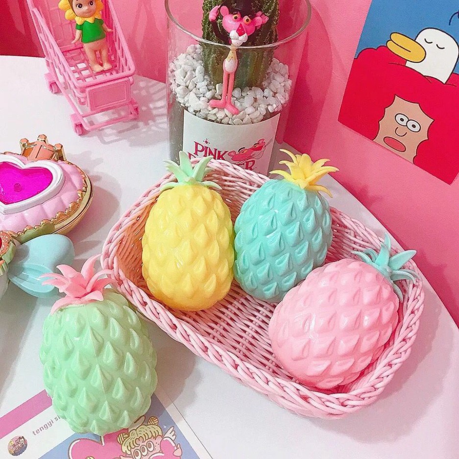 SQUISHY Gudetama dứa bóp bên trong là hạt dùng mãi còn ít H bóp xả stress giảm căng thẳng hiệu quả
