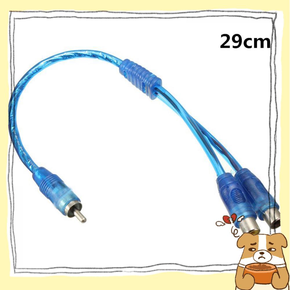 YEW Sale Audio Cable Practical 1 RCA Male To 2 Female Y Adapter Wire  New Blue Hot Splitter Stereo Connector