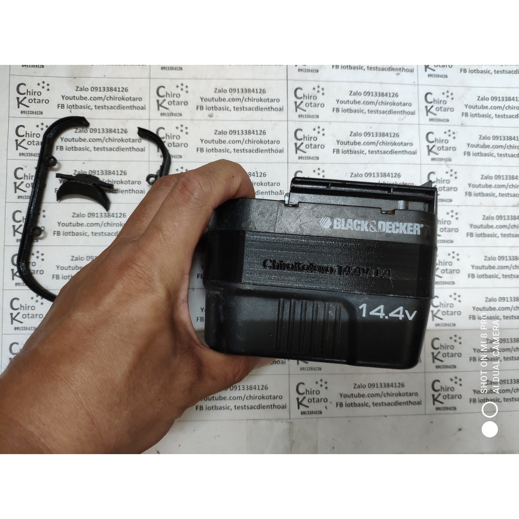 Miếng chèn nâng cao cho vỏ pin máy Black Decker 12V 14V độ sang pin li-ion - New