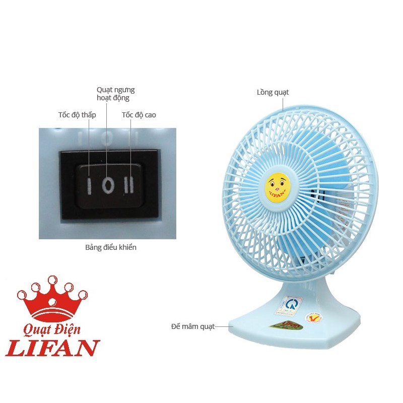 Quạt bàn mini Lifan B106( hàng chính hãng, mới 100%)